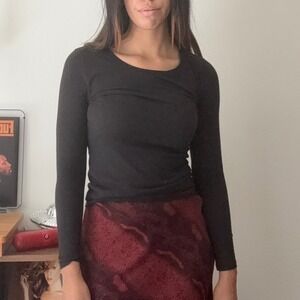 No Boundaries Black Long Sleeve Top Womens M Casual‎ Everyday Basic